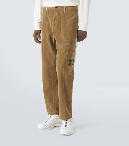 Stone Island Compass cotton corduroy cargo pants 3