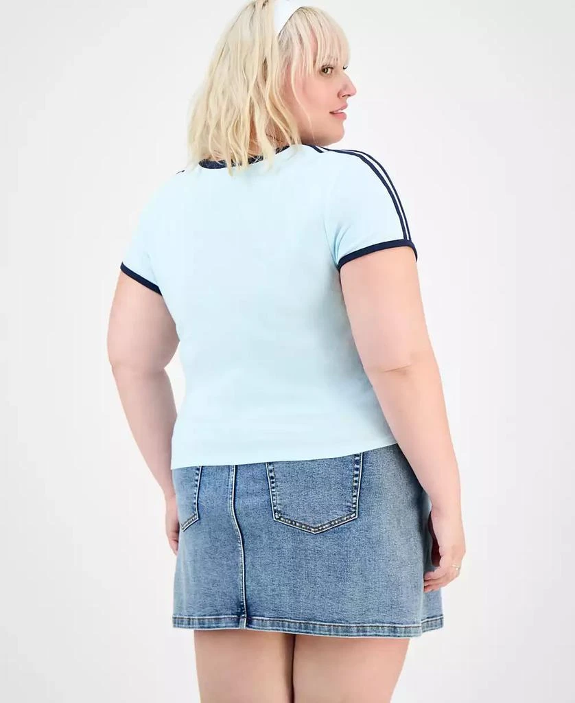 Disney Trendy Plus Athletic Stitch Ringer Tee 4