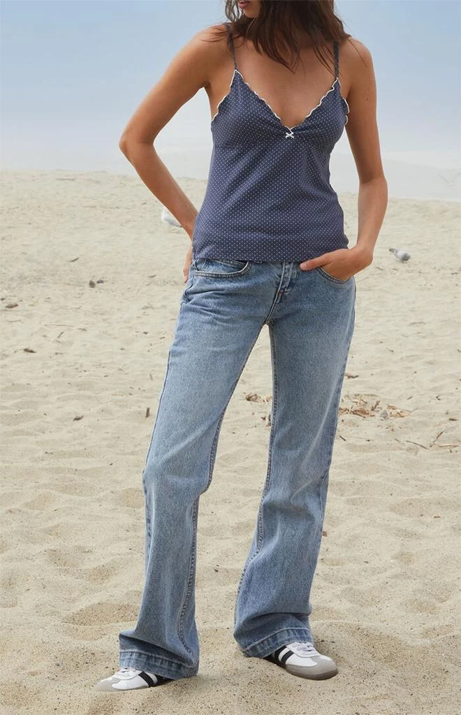 John Galt Blue Polka Dot Tiffany Tank Top 4