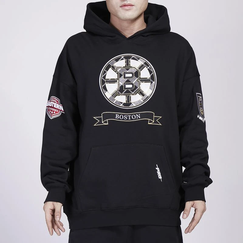 Pro Standard Pro Standard Bruins Pro Prep Drop Shoulder Hoodie - Men's 1