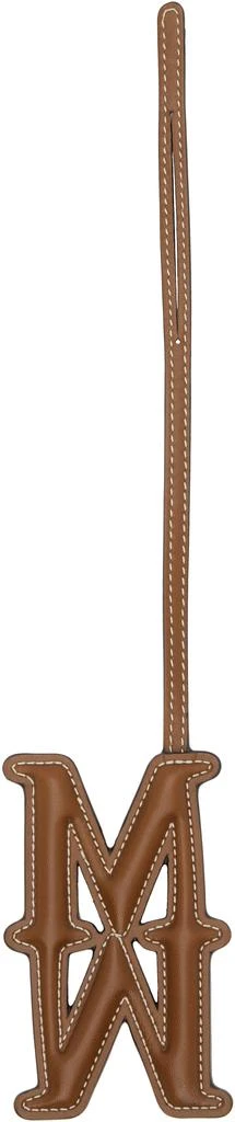 Max Mara Brown Leather Monogram Keychain 2