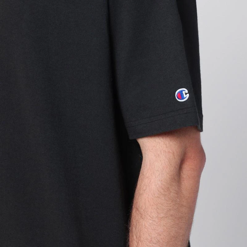 CHAMPION Black cotton crew-neck T-shirt 5