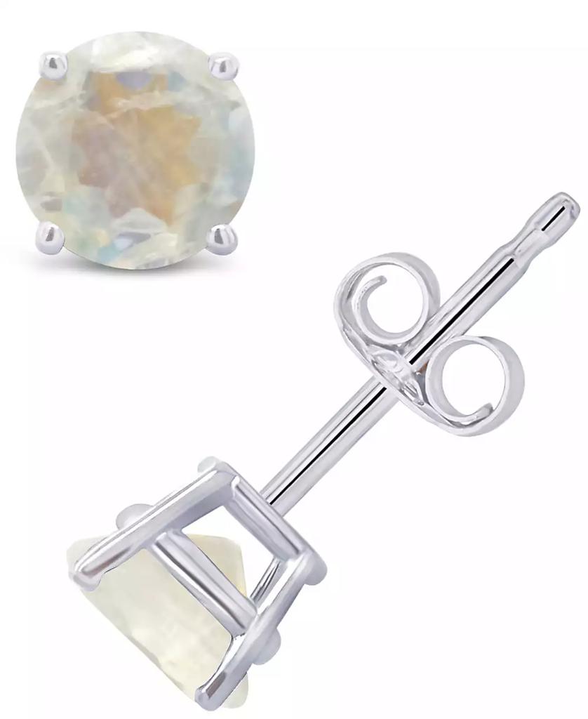 Macy's Moonstone (1-1/10 ct. t.w.) Stud Earrings in 14K White or Yellow Gold
