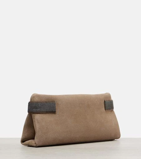 Brunello Cucinelli Essence Small suede clutch 4