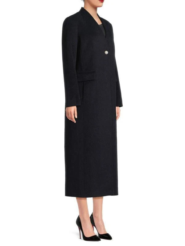 Milly Faux Fur Collar Wool-Blend Coat 3