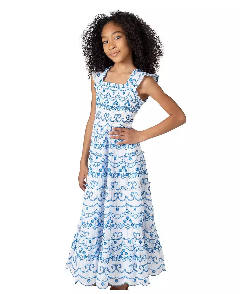 Rare Editions Big Girls Embroidered Eyelet Maxi Dress