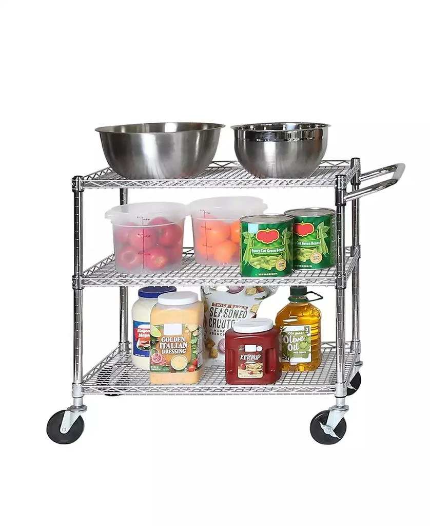 Seville Classics 3-Tier NSF-Certified Utility Cart 5