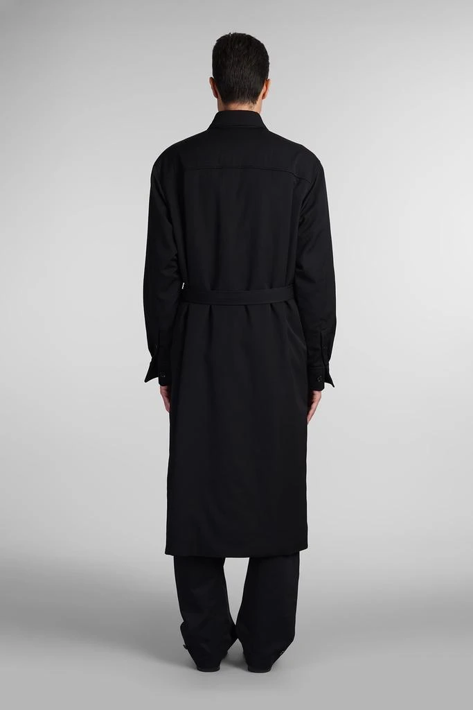 Lemaire Coat In Black Wool 3