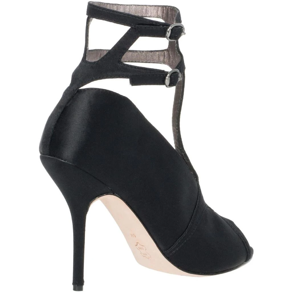 Leon Max Pika Womens Satin Peep Hole Ankle Strap 2