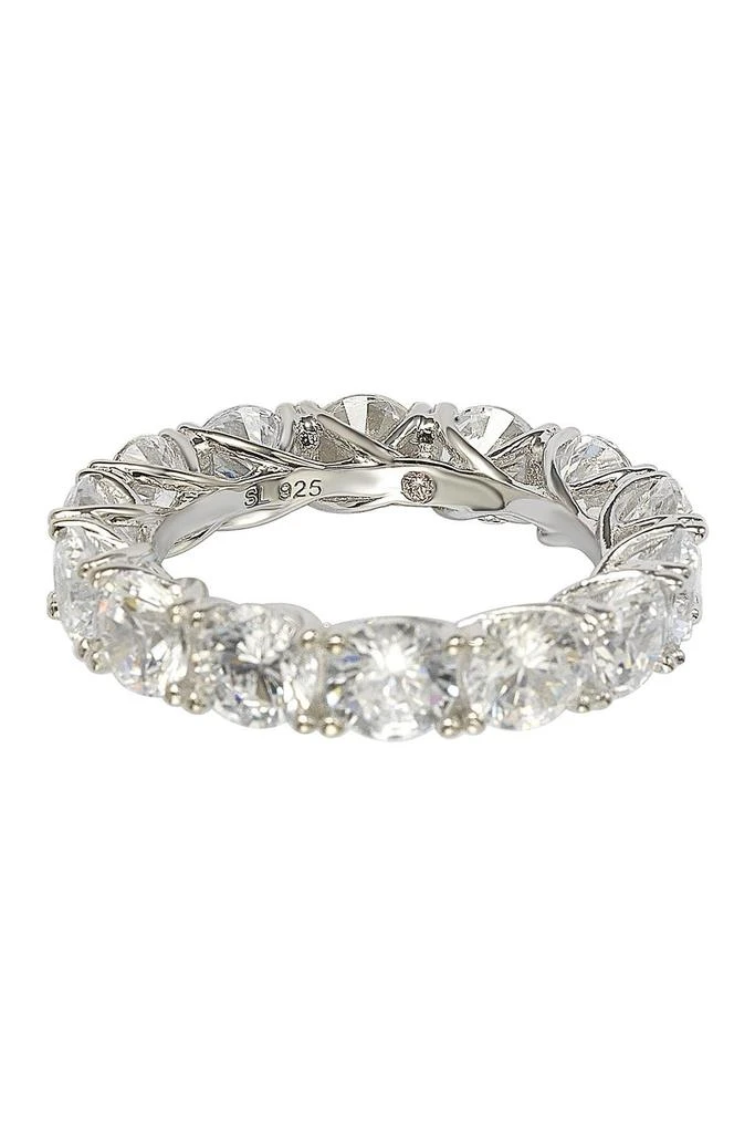 Suzy Levian Sterling Silver Cubic Zirconia Eternity Band Ring 2