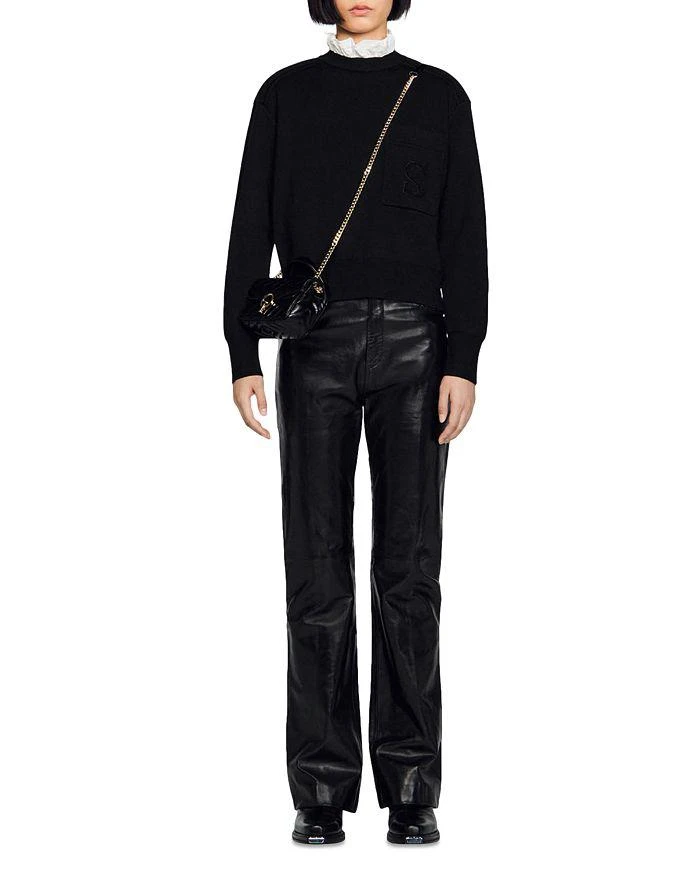 Sandro Lucien Ruffled Neck Sweater 2