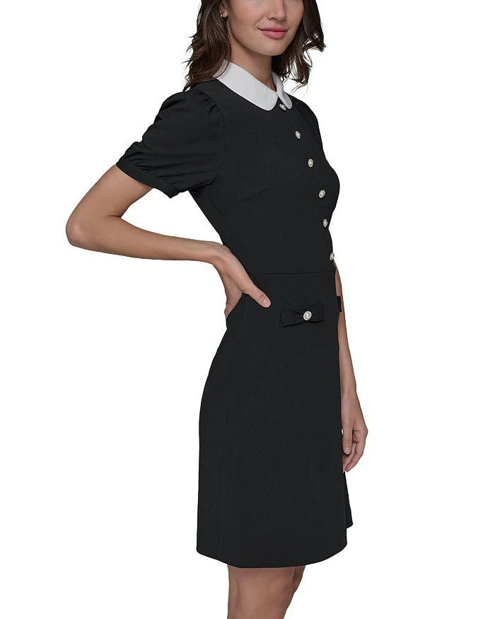 Karl Lagerfeld Paris Scuba Crepe Collared Sheath Dress 4