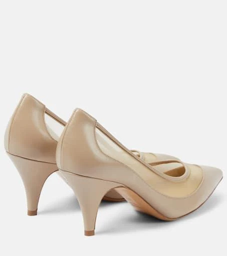 Khaite River leather and mesh pumps 3