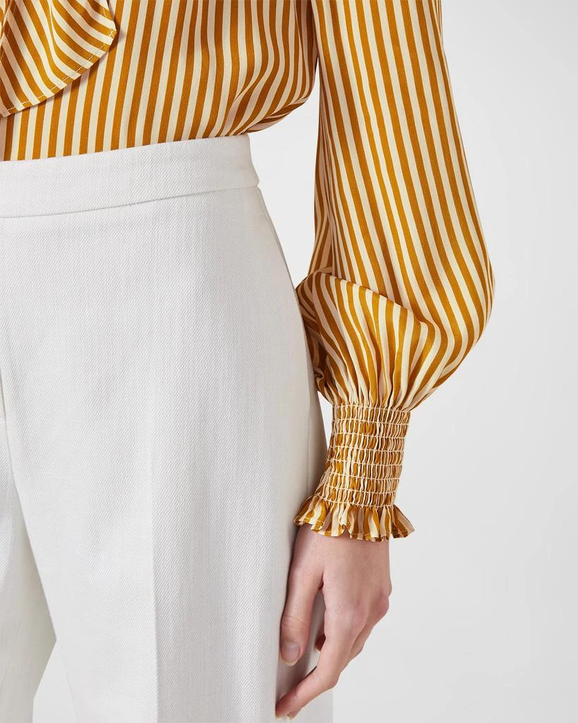 LK Bennett Emilia Striped Tie-Neck Blouse 5