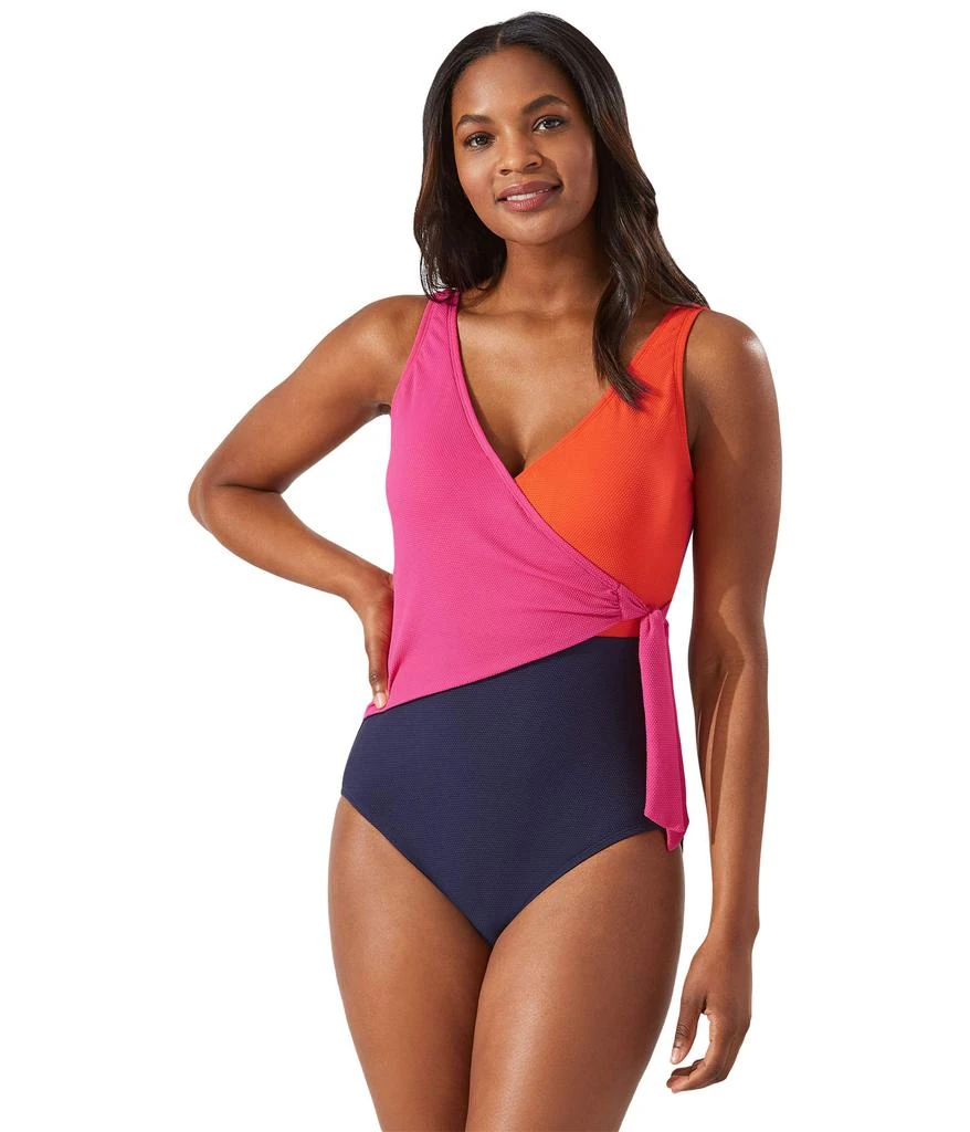 Tommy Bahama Island Cays Color-Block One-Piece 1