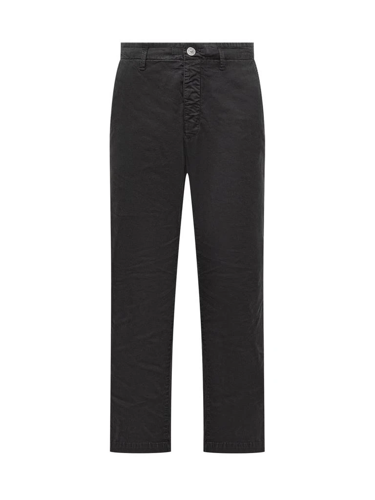 Stone Island Stone Island Compass-Motif Straight Leg Trousers 1