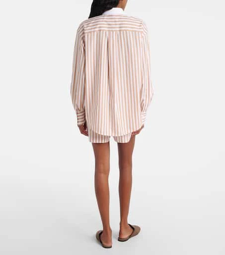 Brunello Cucinelli Striped cotton and silk shirt 3