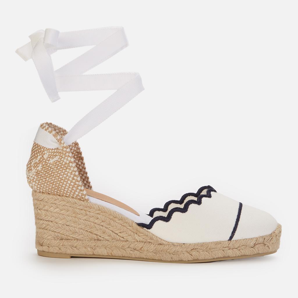 Castaner Castañer Women's Hummingbird Cini 6 Wedged Espadrilles - Blanco