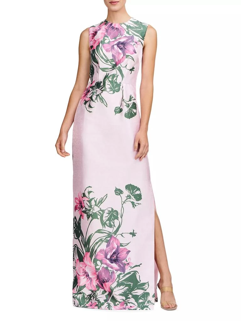 Kay Unger Ayla Lily Satin Column Gown 2