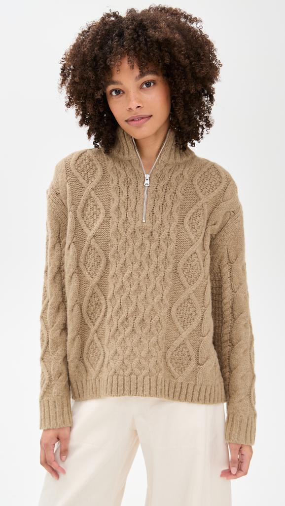Jenni Kayne Cable Half Zip Sweater