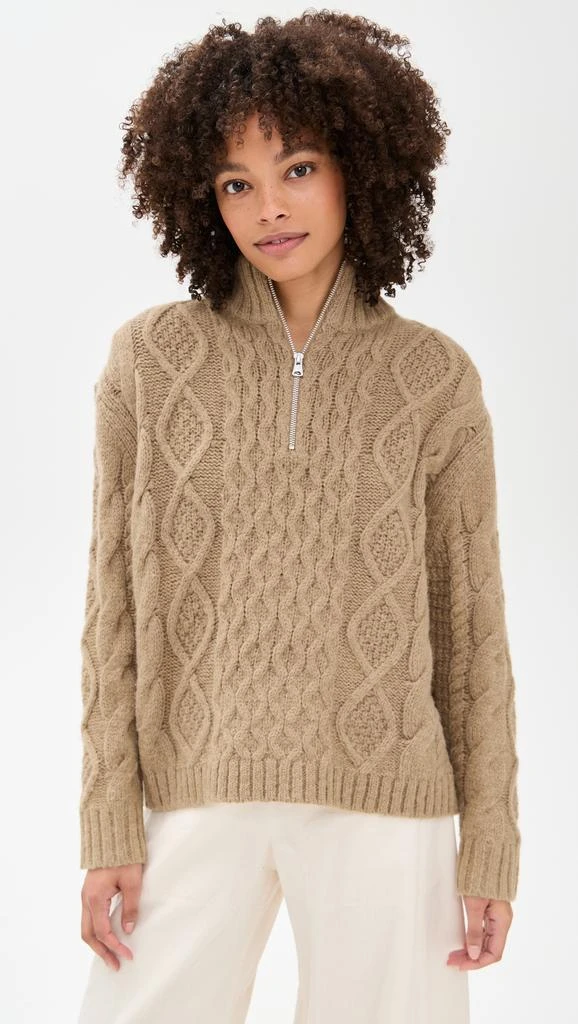 Jenni Kayne Cable Half Zip Sweater 1