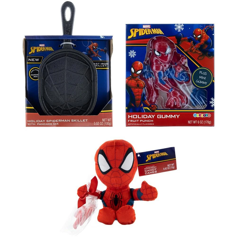 Spider-Man Cast Iron Skillet with Pancake Mix, Giant Gummy, and Plush Gift Set 1