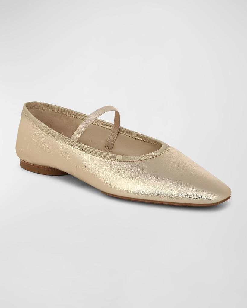 Vince Metallic Mary Jane Ballerina Flats 2