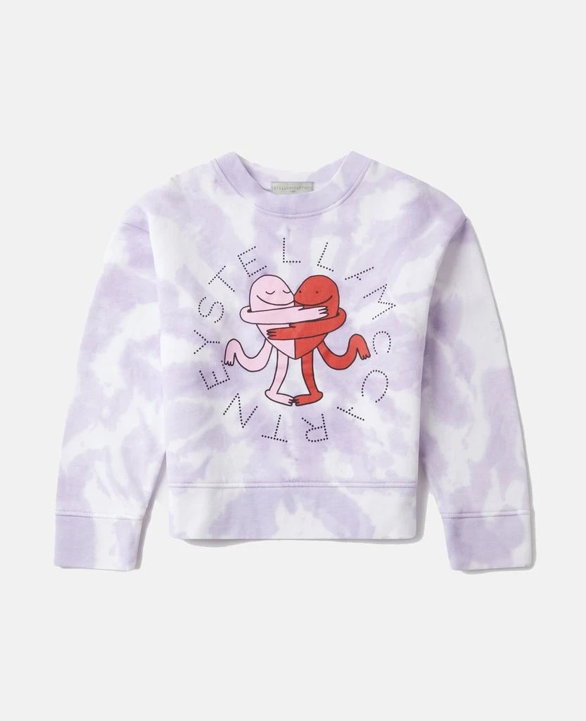 Stella McCartney Stella McCartney - Earth Friends Graphic Tie-Dye Crewneck Sweatshirt, Multicolour, Size: 14 1