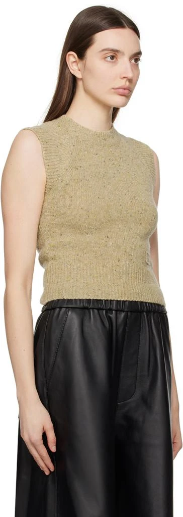 AMI Beige Sleeveless Vest 2