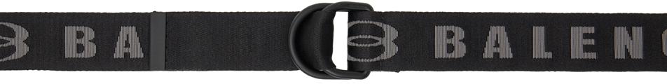 Balenciaga Black & Gray D Ring Belt - Belts - Free Shipping