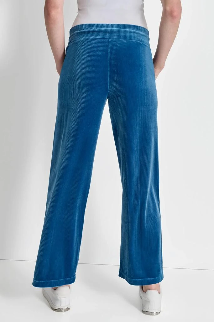 DKNY PLATINUM VELOUR RIB WIDE LEG PANT 2