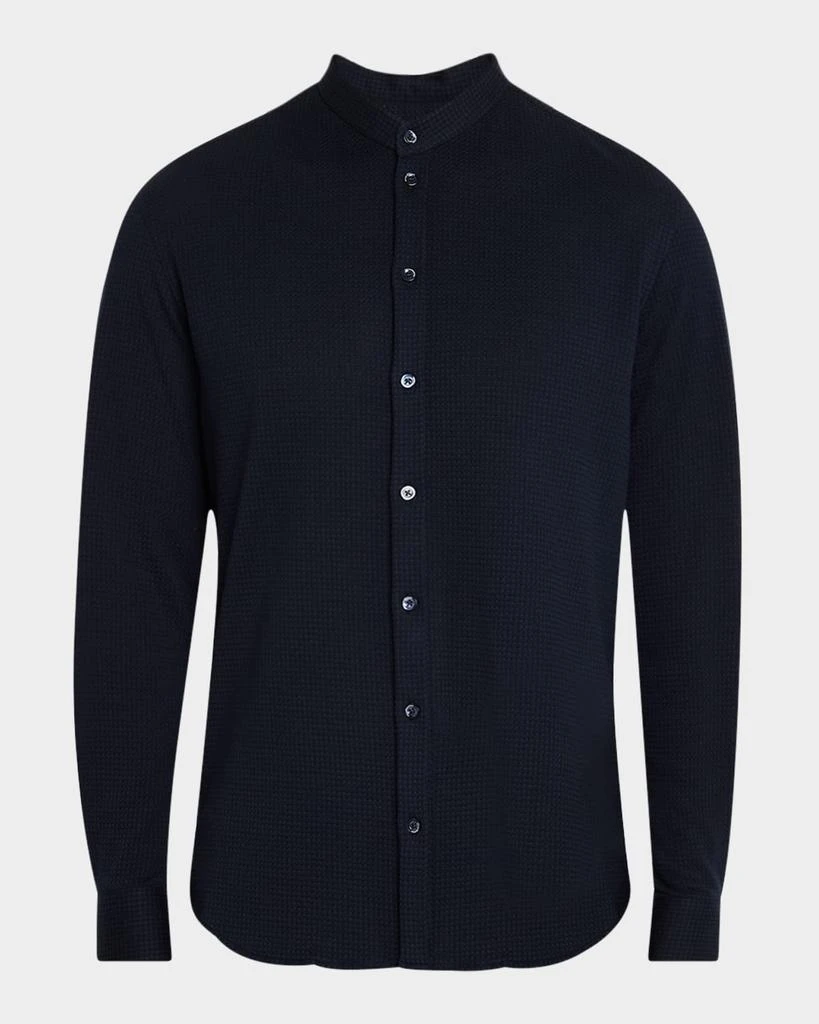 Emporio Armani Men's Nehru-Collar Jersey Sport Shirt 1
