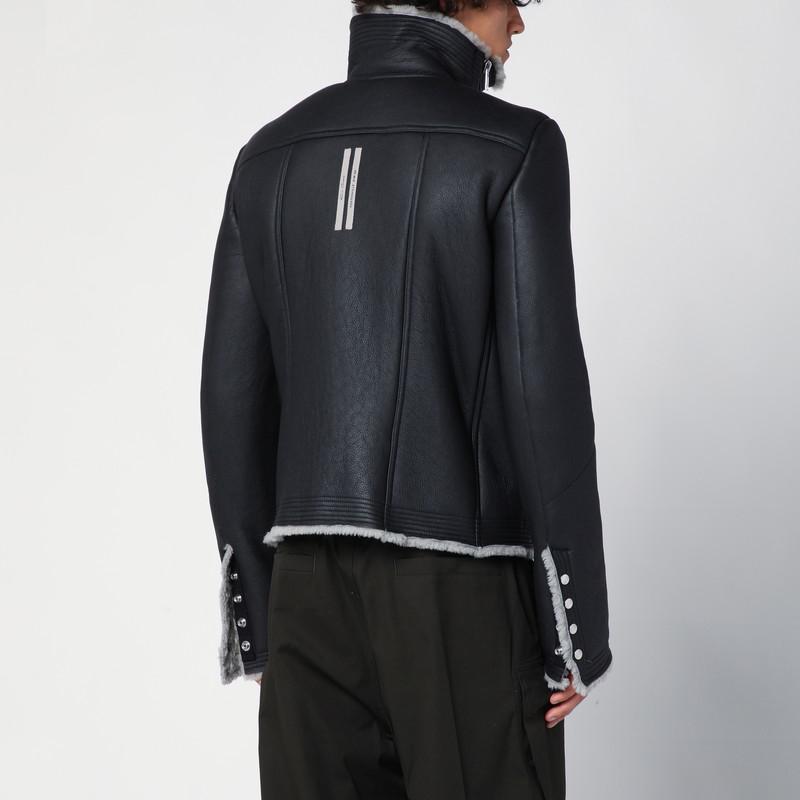 Rick Owens Black shearling Bauhaus jacket - Jackets - Save Extra