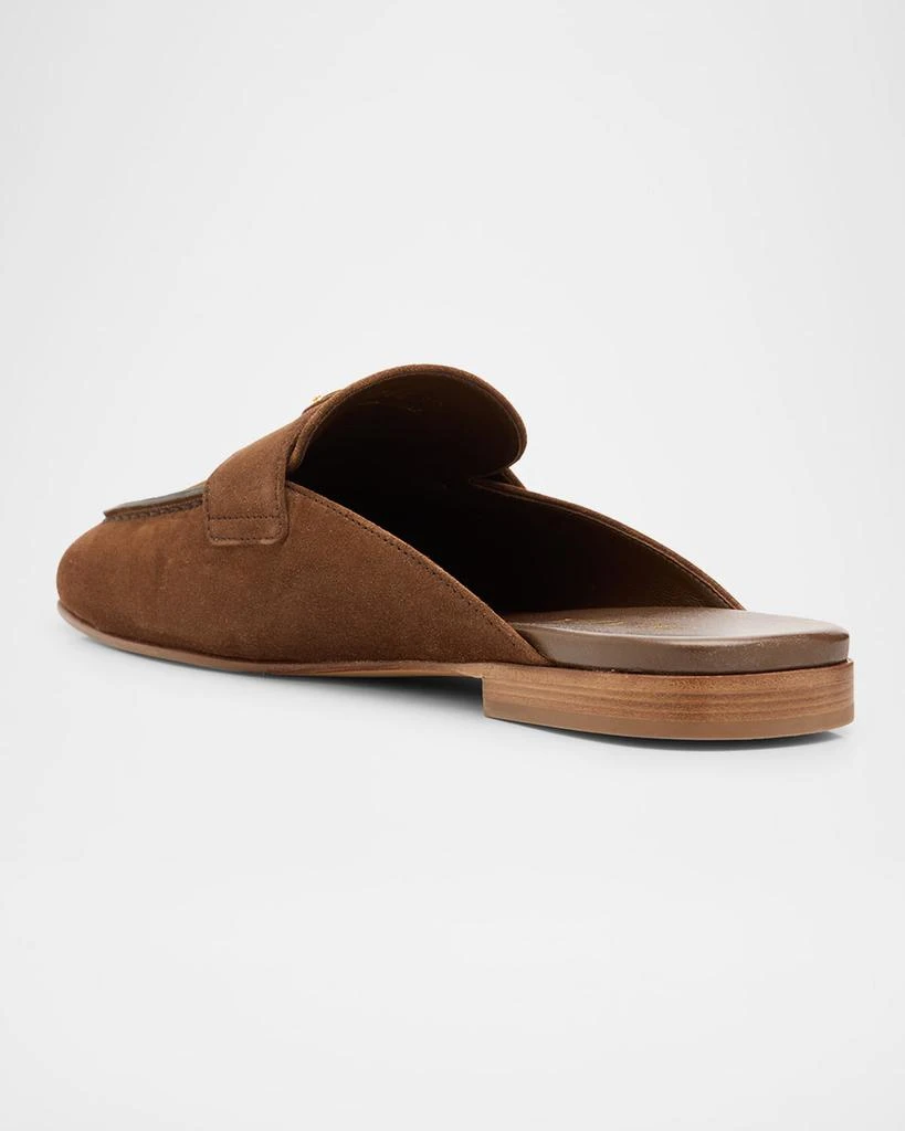 Prada Logo Suede Loafer Mules 5