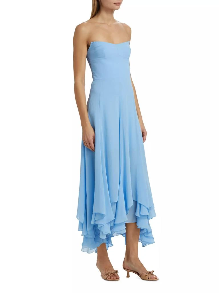 Amanda Uprichard Monterey Ruffled High-Low Midi-Dress 4