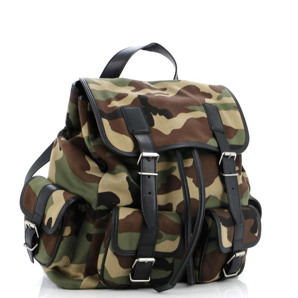 Yves Saint Laurent Rock Sac Backpack Camouflage Canvas Medium 2