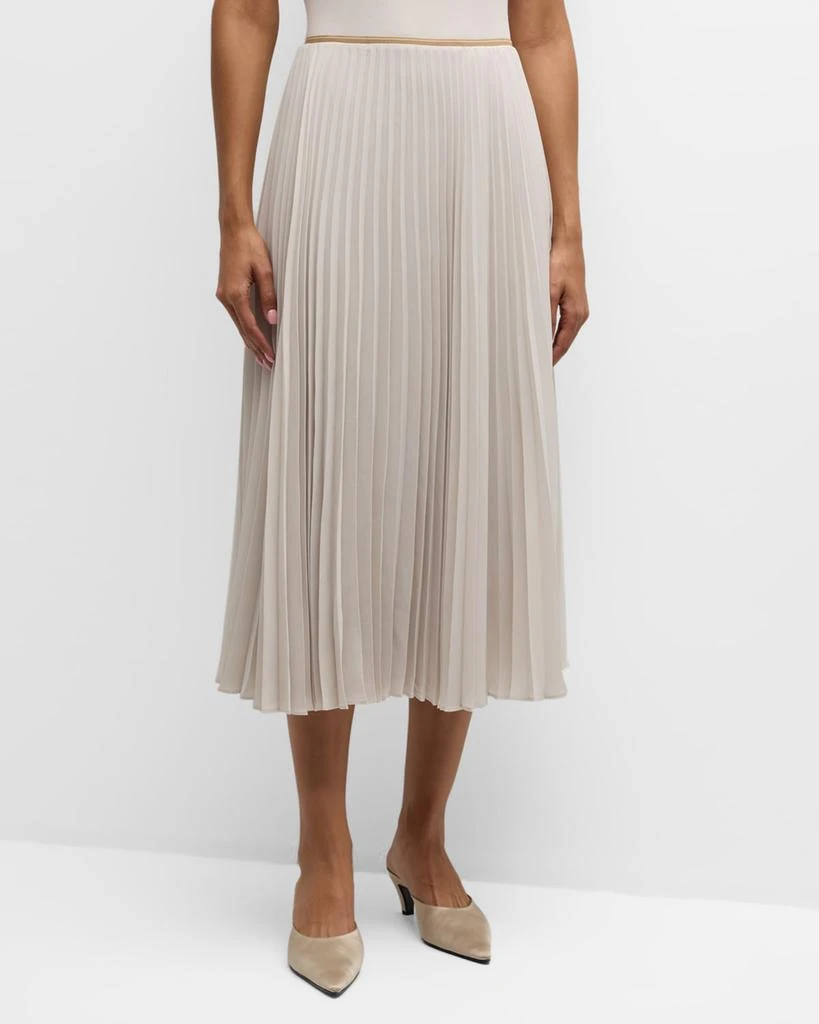 Vince Draped Pleated Midi Skirt 2