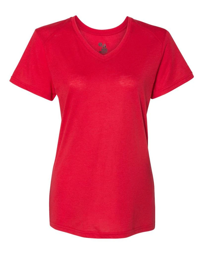Badger Women’s Triblend Performance V-Neck Short Sleeve T-Shirt 21
