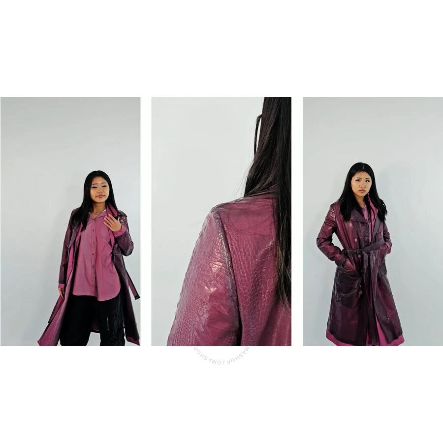 Sies Marjan Devin Embossed Double Belted Reflective Trench Coat 1
