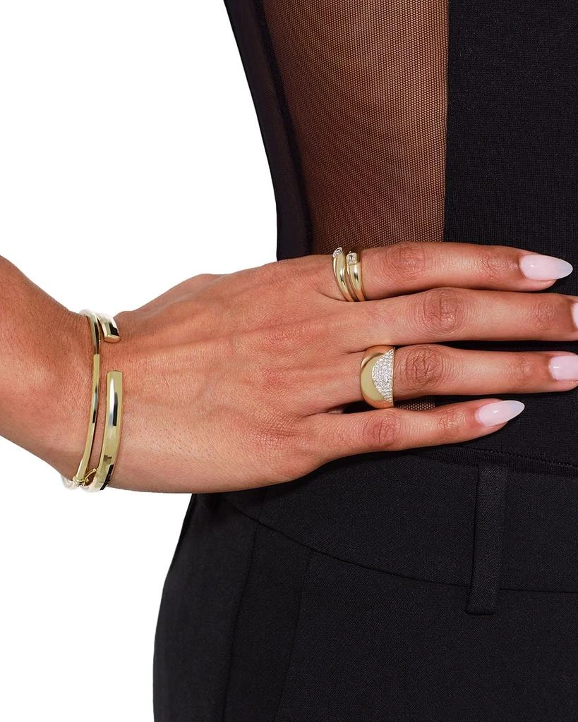 LANA 14K Yellow Gold Diamond Dipped Profusion Bubble Ring 2