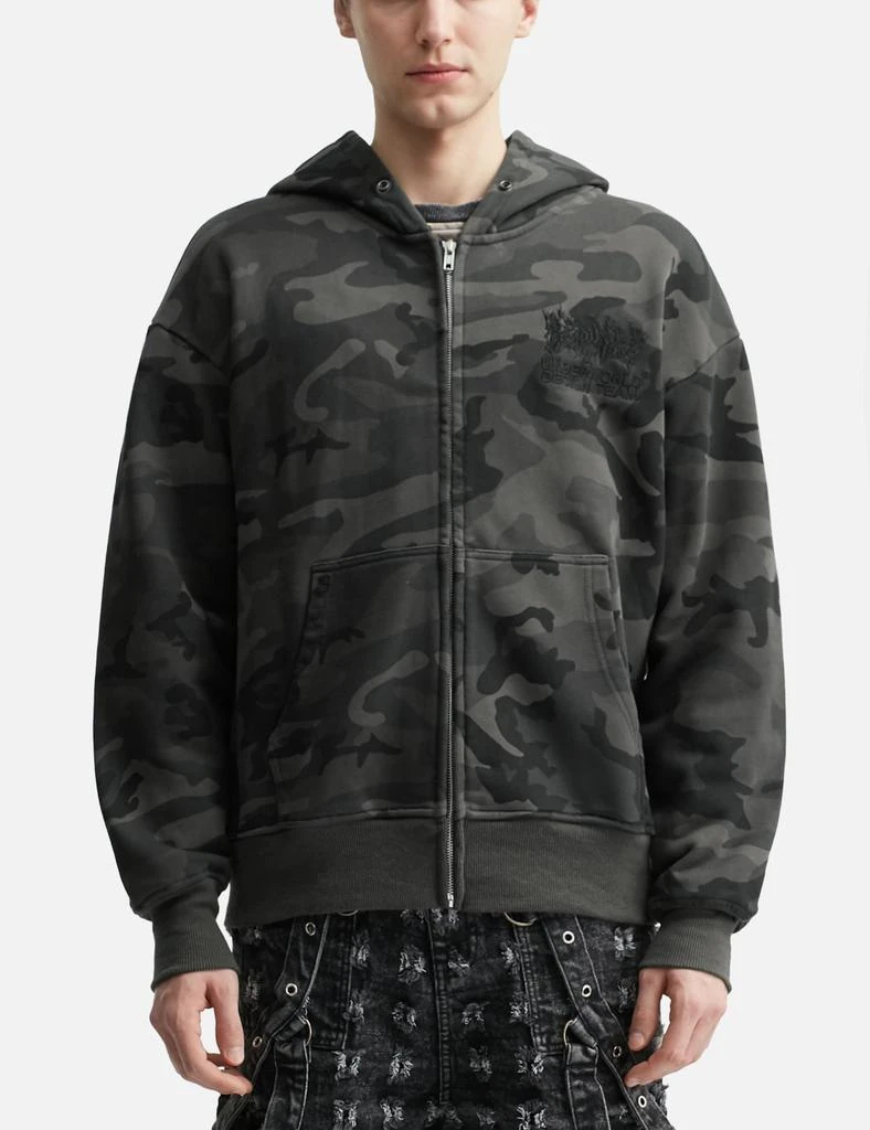 Reckless Scholars Woodland Camo Zip Hoodie 3