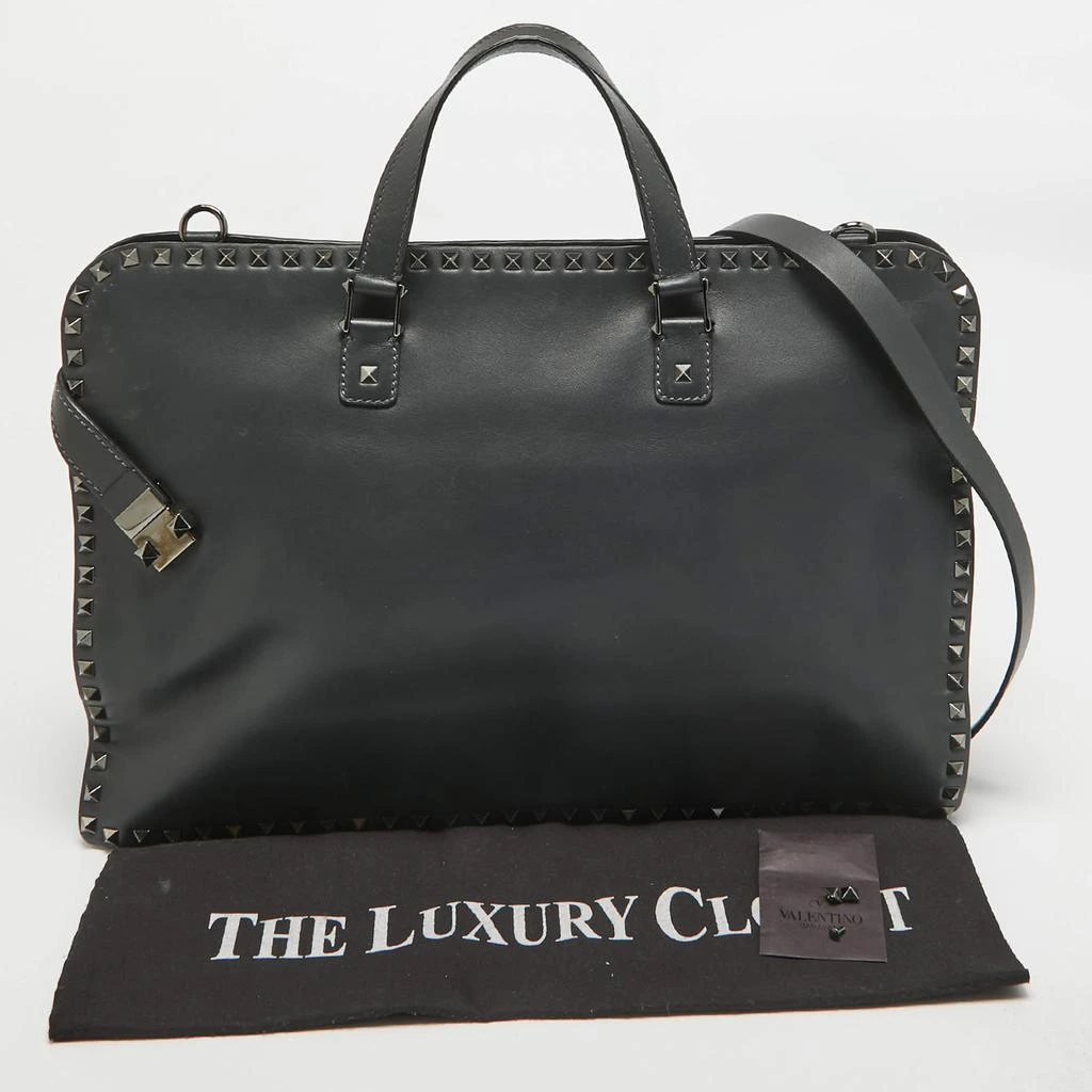 Valentino Valentino Black Leather Rockstud Briefcase Laptop Bag 10