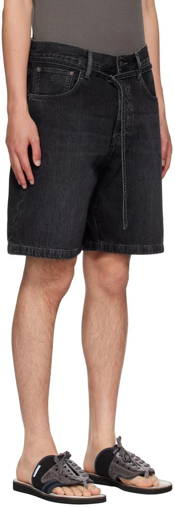 Acne Studios Black Loose-Fit Denim Shorts 2