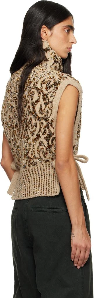 Dries Van Noten Beige Jacquard Dickey 3