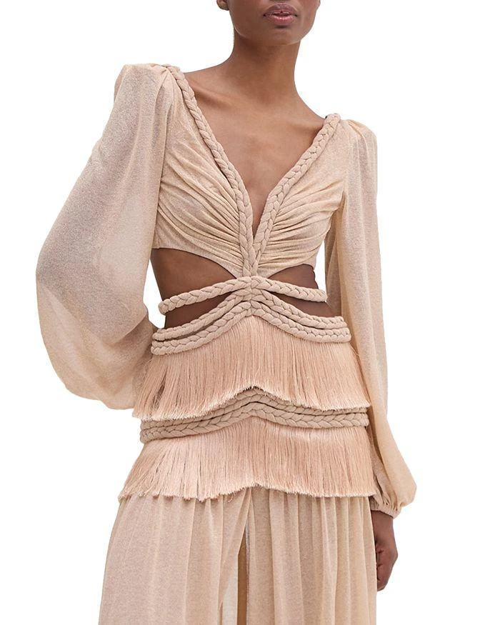 PatBO Rope Trim Fringe Trim Dress 2