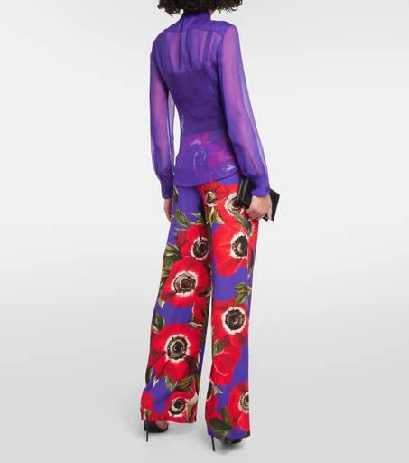 Dolce 
Gabbana Tie-neck silk chiffon blouse 3