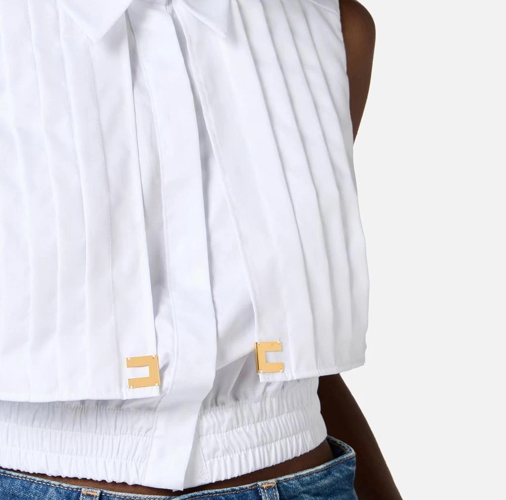 ELISABETTA FRANCHI CROPPED POPLIN SHIRT 4