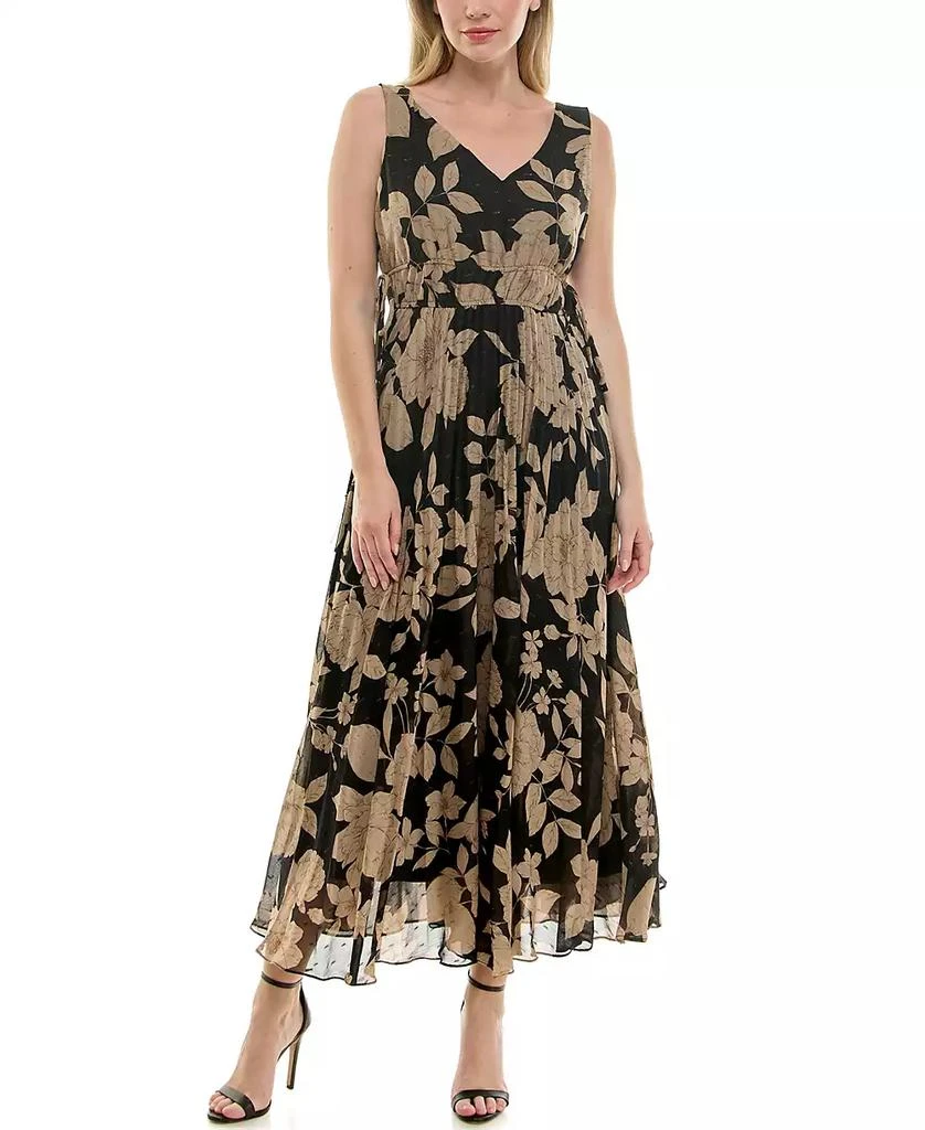 Taylor Women's Sleeveless Chiffon A-Line Dress 1