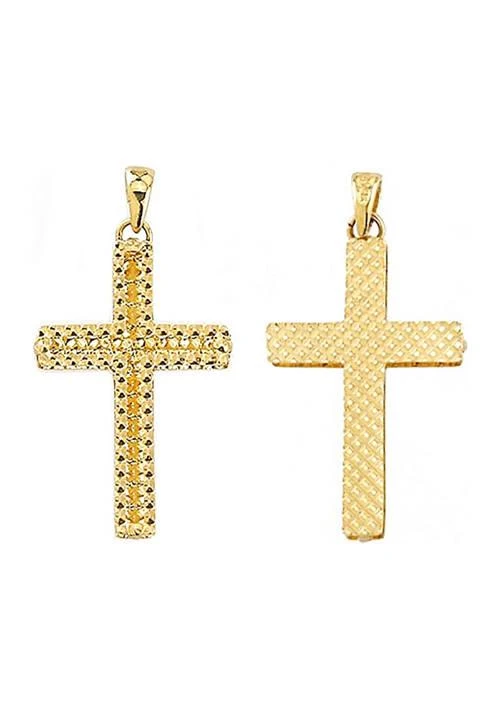 Belk & Co. Co. Mens Cross Pendant In 10K Yellow Gold 1