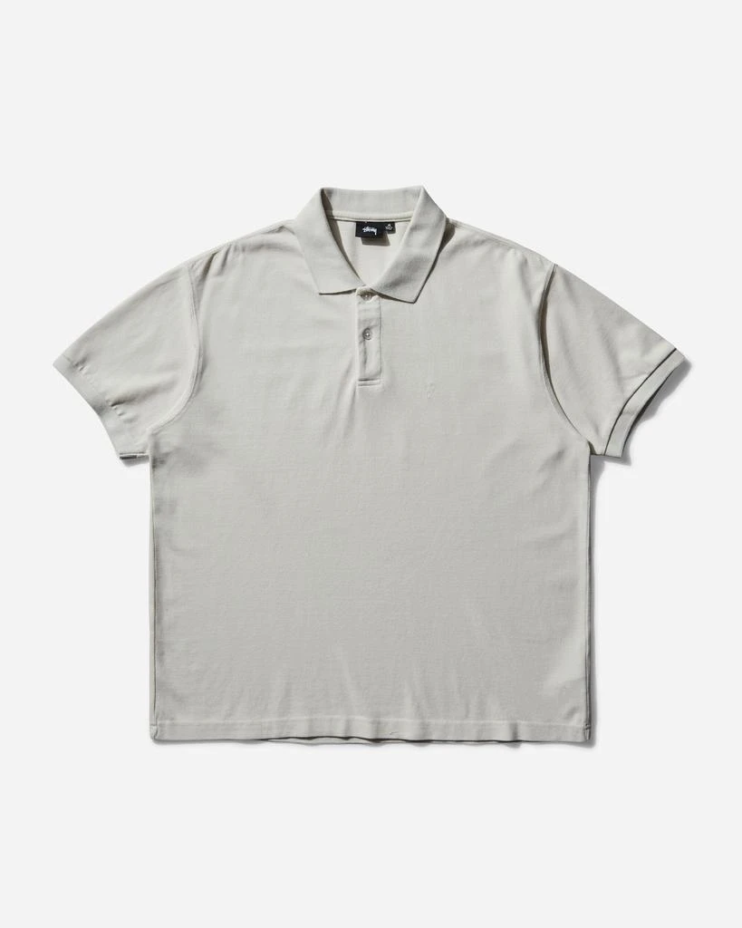 STUSSY Men's Classic Pique Polo Off White 1